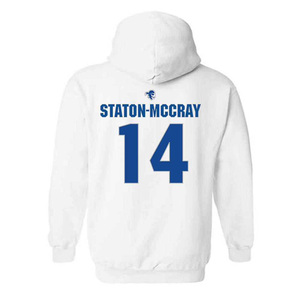 Seton Hall - NCAA Men's Basketball : AJ Staton-McCray - Fashion Shersey Hooded Sweatshirt-1