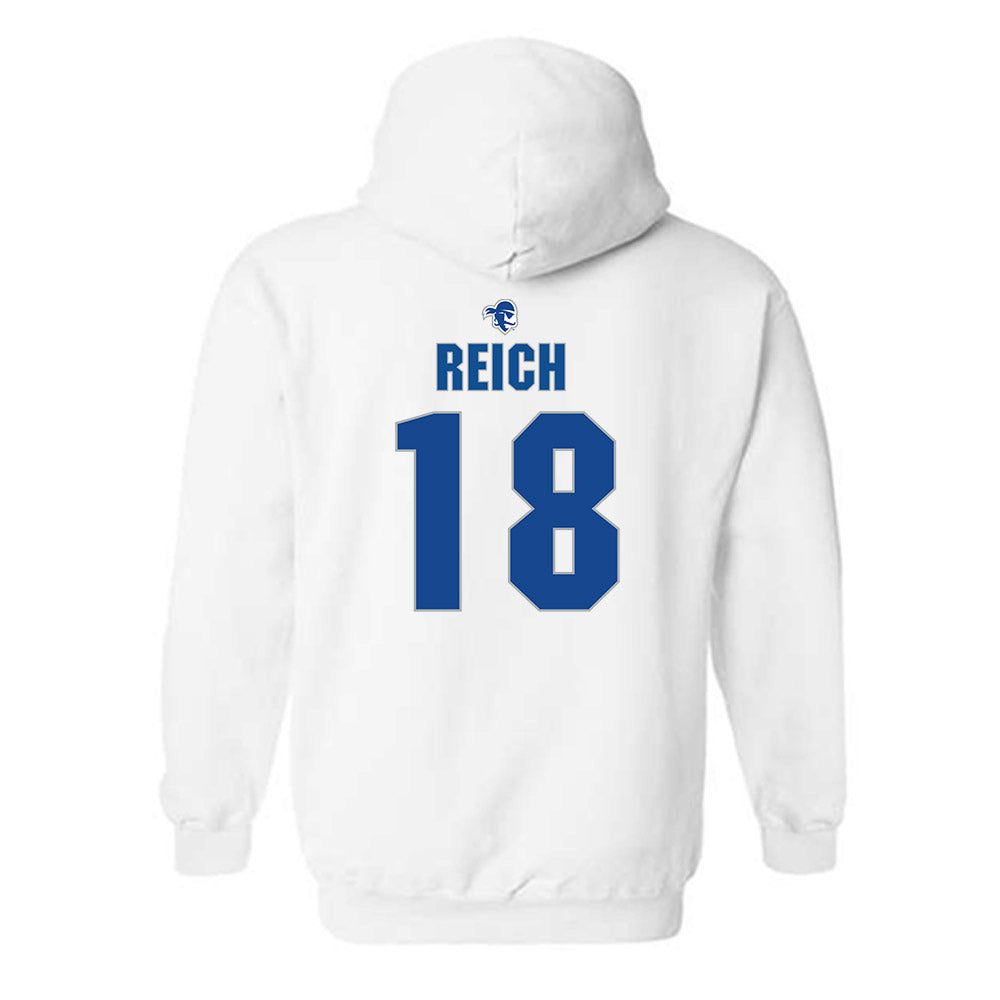 Seton Hall - NCAA Women's Volleyball : Sadie Reich - Fashion Shersey Hooded Sweatshirt-1