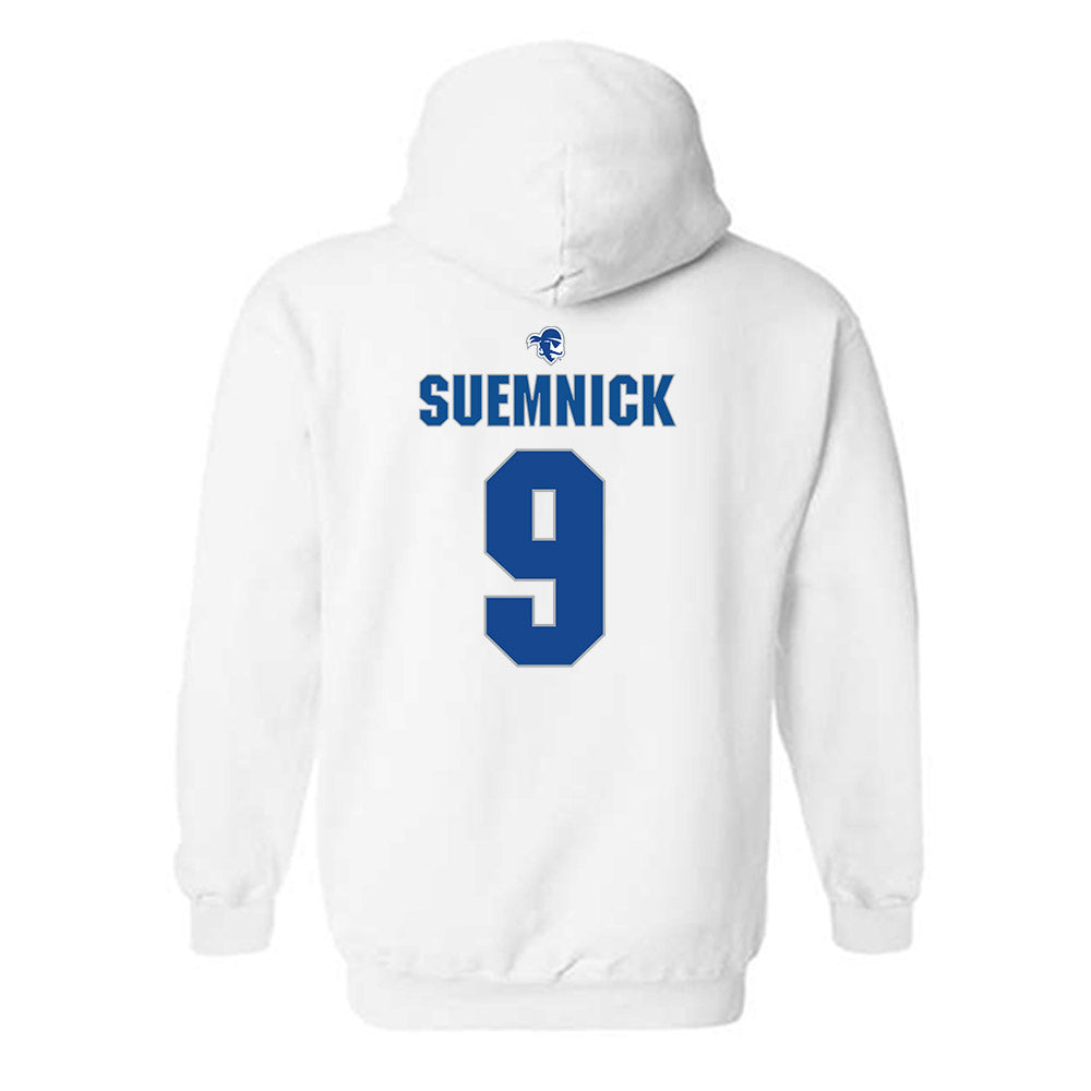 Seton Hall - NCAA Men's Basketball : Patrick Suemnick - Fashion Shersey Hooded Sweatshirt-1