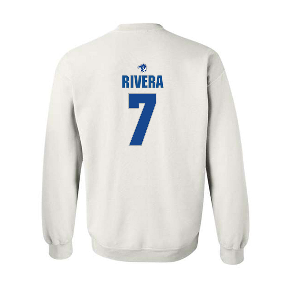 Seton Hall - NCAA Men's Basketball : Joshua Rivera - Fashion Shersey Crewneck Sweatshirt-1