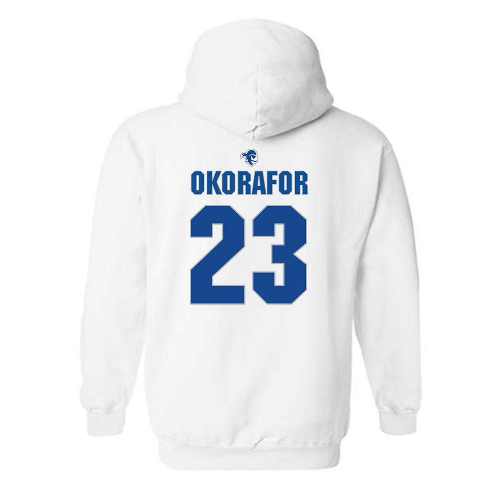 Seton Hall - NCAA Men's Basketball : Emmanuel Okorafor - Fashion Shersey Hooded Sweatshirt-1