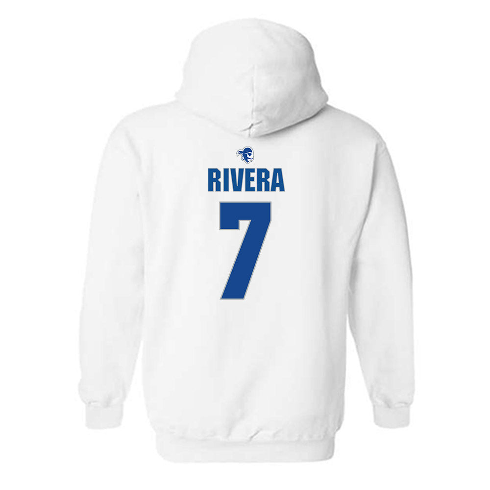 Seton Hall - NCAA Men's Basketball : Joshua Rivera - Fashion Shersey Hooded Sweatshirt-1
