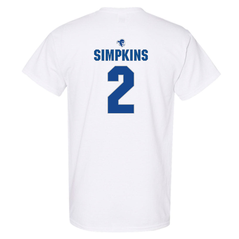 Seton Hall - NCAA Men's Basketball : Tajuan Simpkins - Fashion Shersey T-Shirt-1