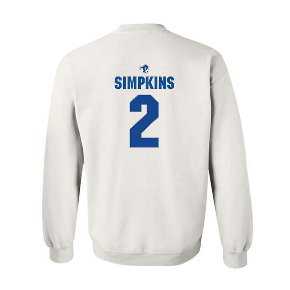 Seton Hall - NCAA Men's Basketball : Tajuan Simpkins - Fashion Shersey Crewneck Sweatshirt-1