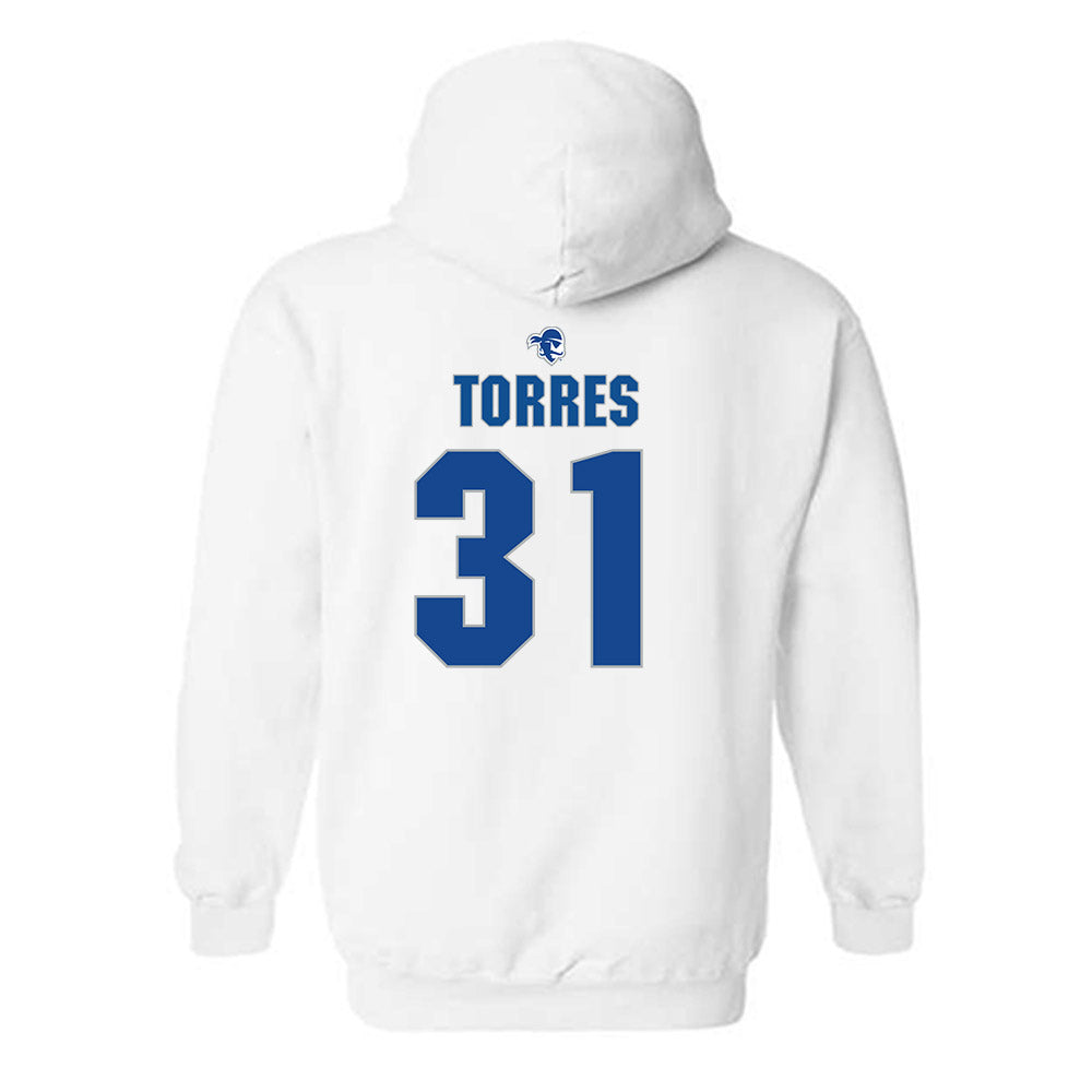 Seton Hall - NCAA Baseball : Jayson Torres - Fashion Shersey Hooded Sweatshirt-1