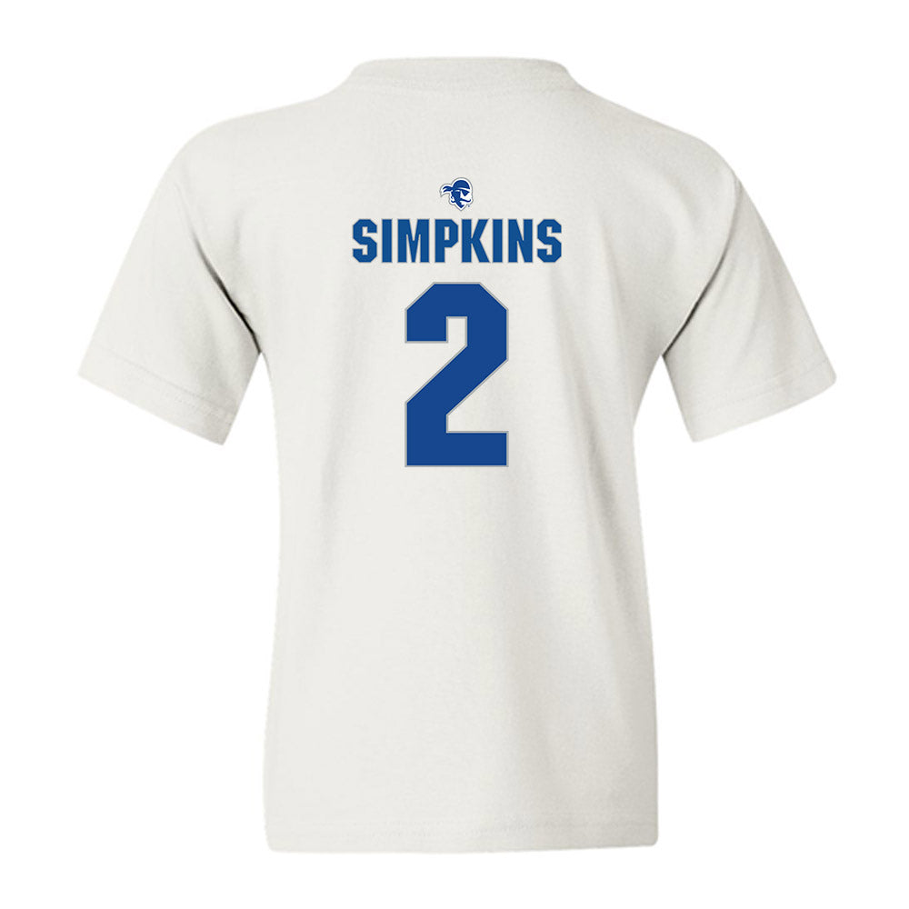 Seton Hall - NCAA Men's Basketball : Tajuan Simpkins - Fashion Shersey Youth T-Shirt-1