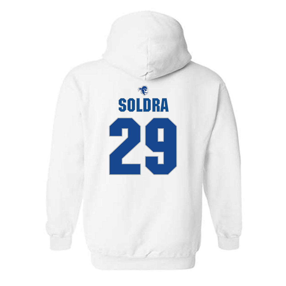 Seton Hall - NCAA Baseball : AJ Soldra - Fashion Shersey Hooded Sweatshirt-1