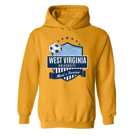 West Virginia - NCAA Men's Soccer : Sam Clark - Hooded Sweatshirt Sports Shersey