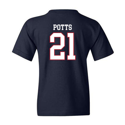 Liberty - NCAA Baseball : Jake Potts - Sports Shersey Youth T-Shirt-1