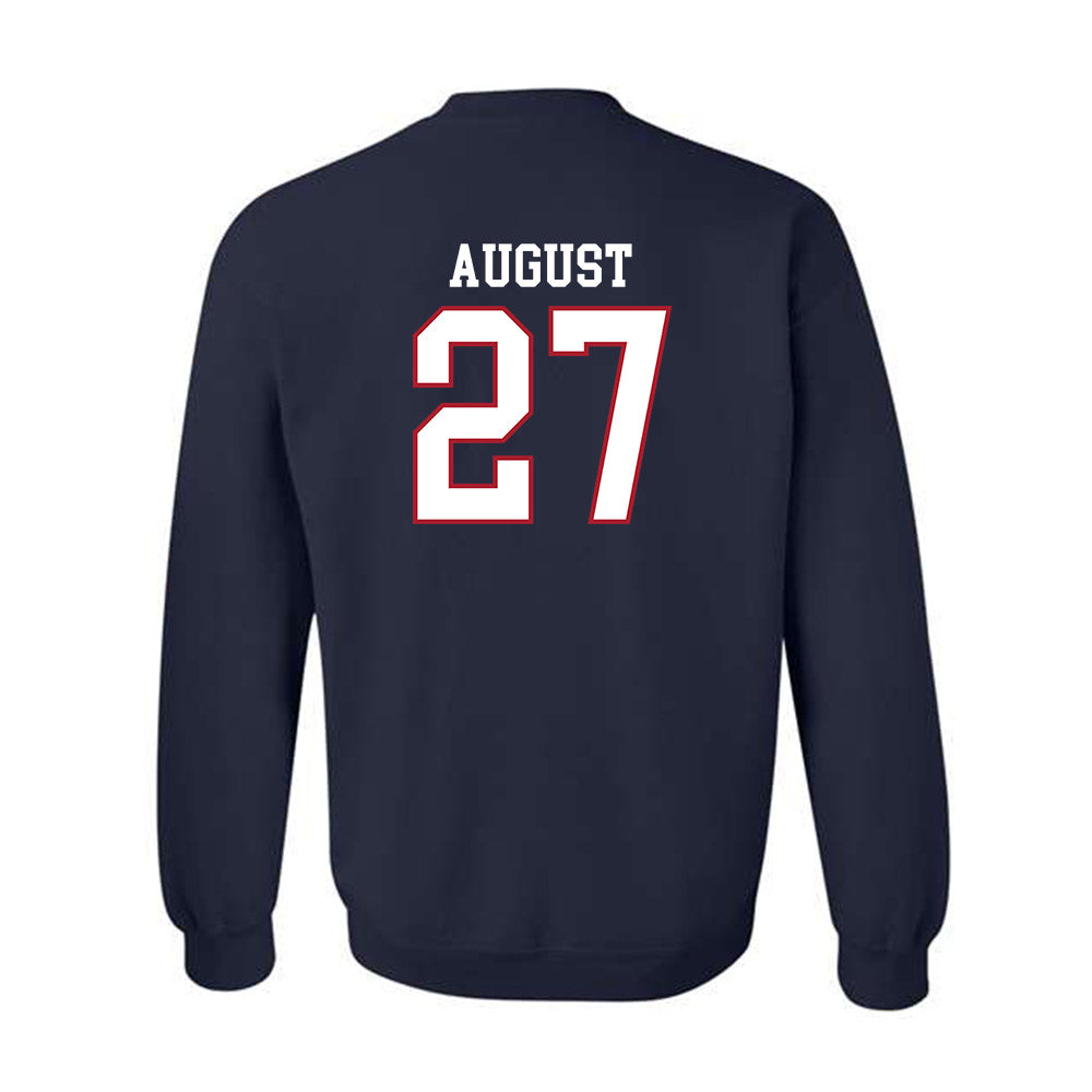 Liberty - NCAA Baseball : Tyler August - Sports Shersey Crewneck Sweatshirt-1