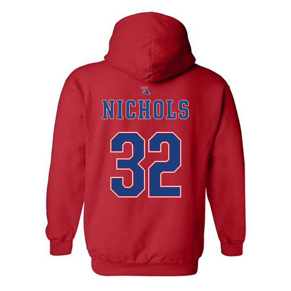 LA Tech - NCAA Baseball : Luke Nichols - Generic Shersey Hooded Sweatshirt-1
