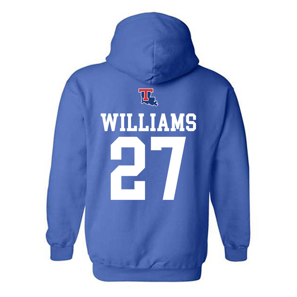 LA Tech - NCAA Men's Basketball : A'Meir Williams - Generic Shersey Hooded Sweatshirt-1