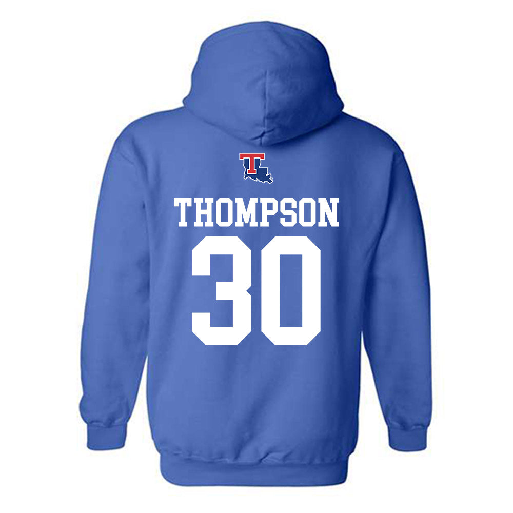 LA Tech - NCAA Women's Basketball : Kaleigh Thompson - Generic Shersey Hooded Sweatshirt-1
