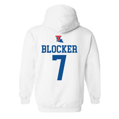 LA Tech - NCAA Men's Basketball : Landren Blocker - Generic Shersey Hooded Sweatshirt