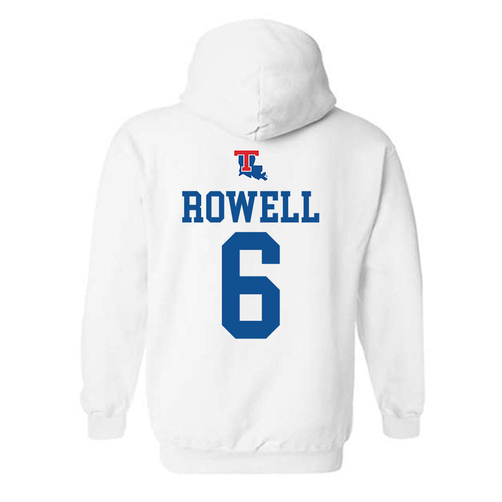LA Tech - NCAA Men's Basketball : Keegan Rowell - Generic Shersey Hooded Sweatshirt-1