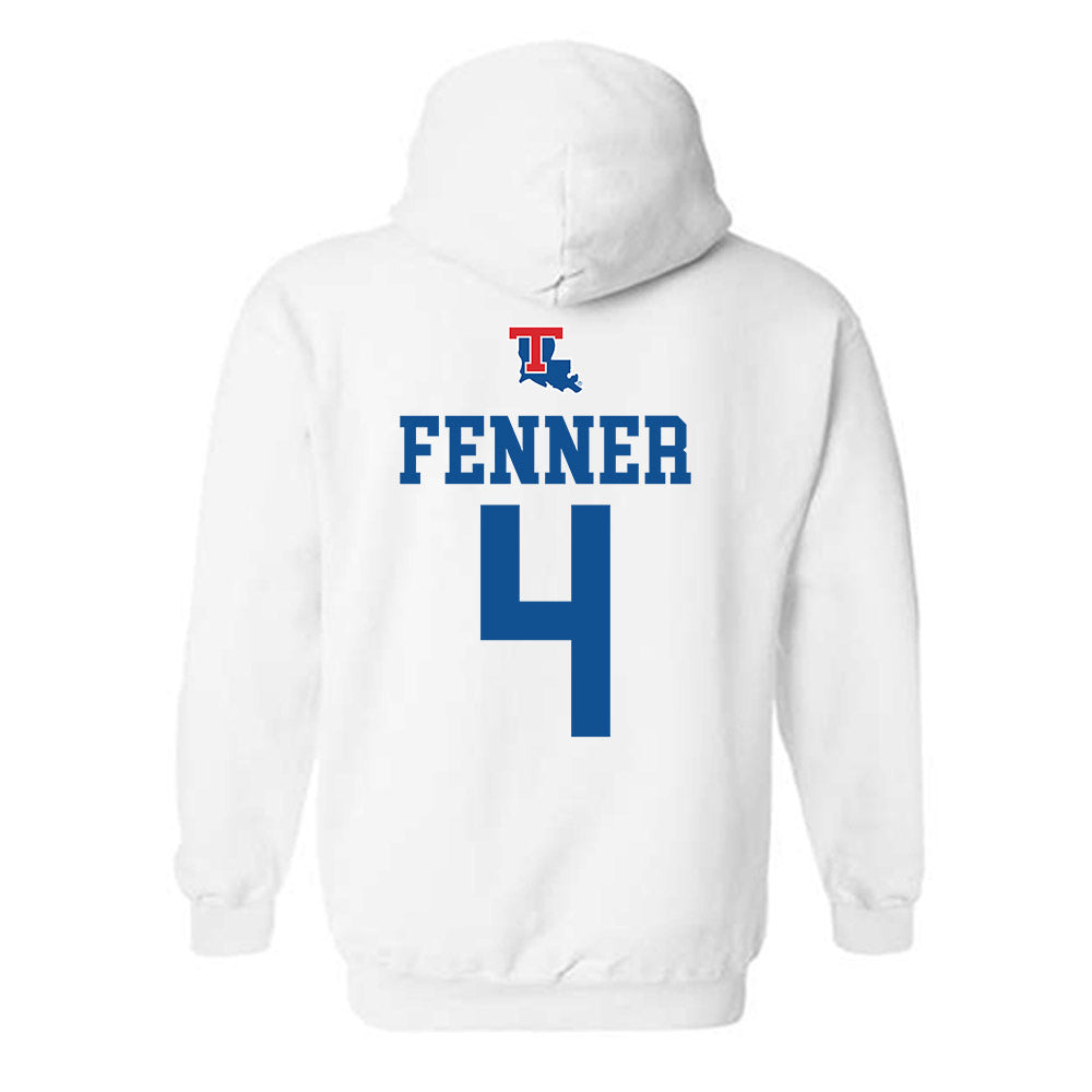 LA Tech - NCAA Men's Basketball : Jaylen Fenner - Generic Shersey Hooded Sweatshirt-1