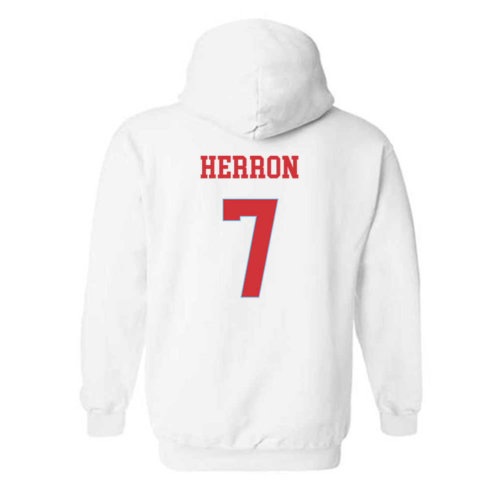 LA Tech - NCAA Men's Basketball : Sir issac Herron - Generic Shersey Hooded Sweatshirt-1