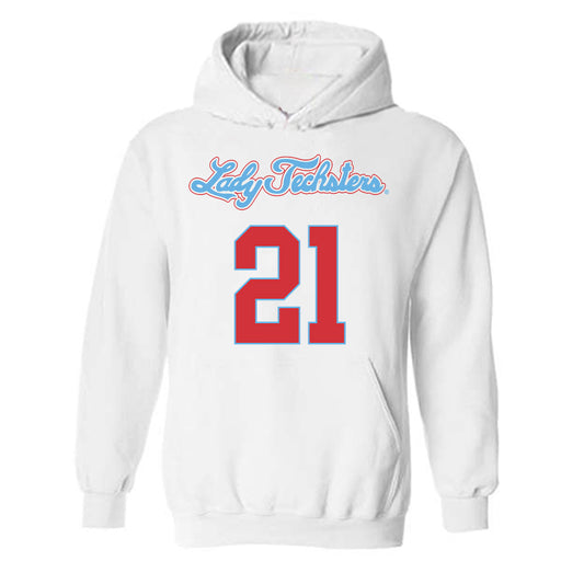LA Tech - NCAA Women's Basketball : Kennedy Evans - Generic Shersey Hooded Sweatshirt-0