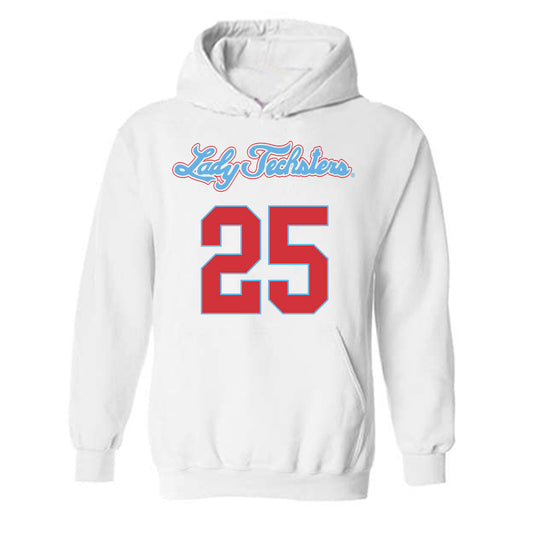 LA Tech - NCAA Women's Basketball : Averi Aaron - Generic Shersey Hooded Sweatshirt