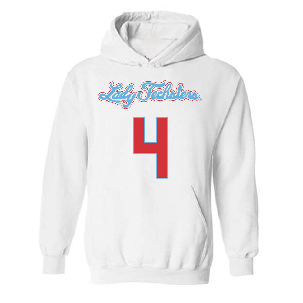 LA Tech - NCAA Men's Basketball : Jaylen Fenner - Generic Shersey Hooded Sweatshirt-0