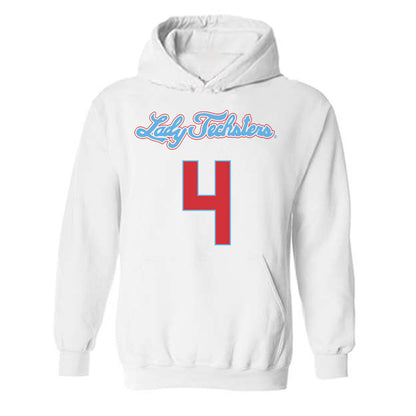 LA Tech - NCAA Men's Basketball : Jaylen Fenner - Generic Shersey Hooded Sweatshirt-0