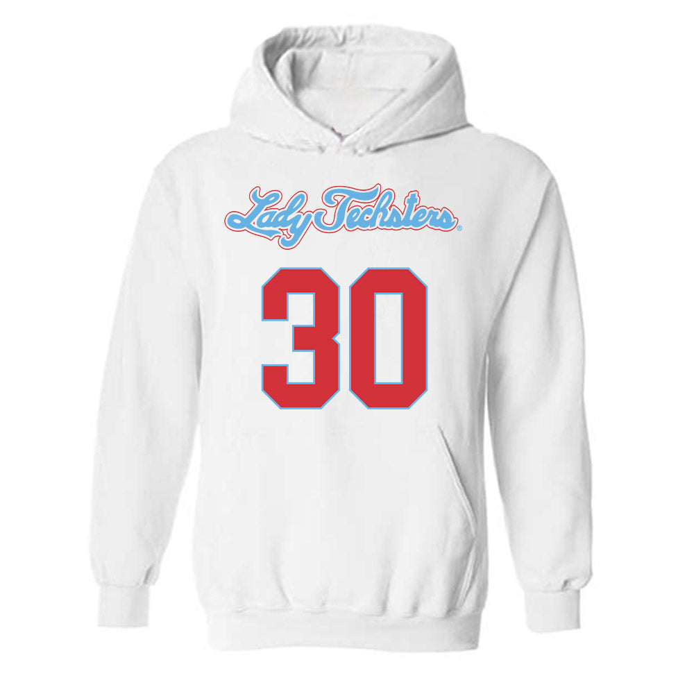 LA Tech - NCAA Women's Basketball : Kaleigh Thompson - Generic Shersey Hooded Sweatshirt-0