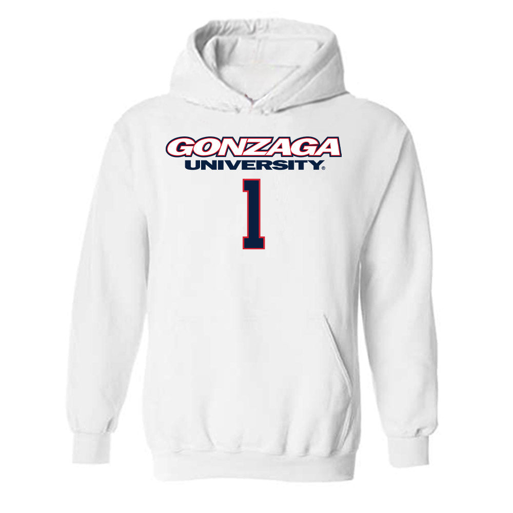 Gonzaga - NCAA Men's Basketball : Michael Ajayi - Classic Shersey Hooded Sweatshirt-0