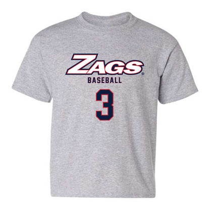 Gonzaga - NCAA Baseball : Hudson Shupe - Classic Shersey Youth T-Shirt