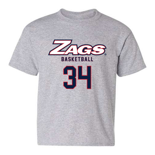 Gonzaga - NCAA Men's Basketball : Braden Huff - Classic Shersey Youth T-Shirt