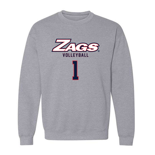 Gonzaga - NCAA Women's Volleyball : Kelly McAuley - Classic Shersey Crewneck Sweatshirt-0
