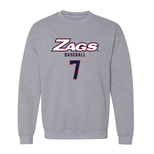 Gonzaga - NCAA Baseball : Bo Shinkle - Classic Shersey Crewneck Sweatshirt-0