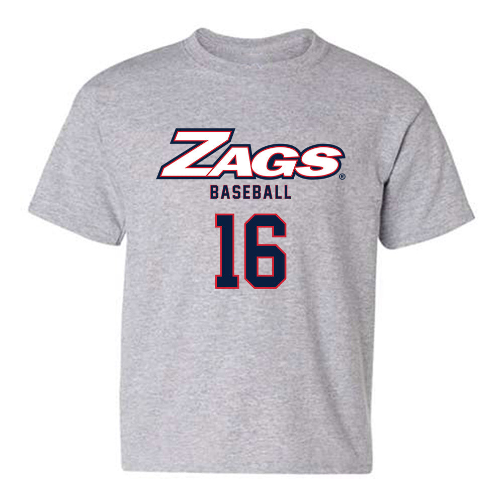 Gonzaga - NCAA Baseball : Zach Bowman - Classic Shersey Youth T-Shirt-0