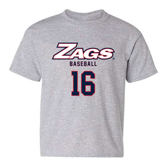 Gonzaga - NCAA Baseball : Zach Bowman - Classic Shersey Youth T-Shirt-0