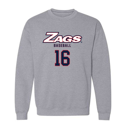Gonzaga - NCAA Baseball : Zach Bowman - Classic Shersey Crewneck Sweatshirt-0