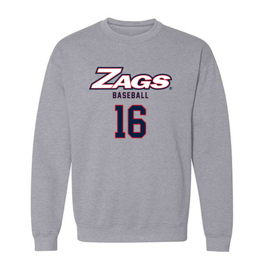 Gonzaga - NCAA Baseball : Zach Bowman - Classic Shersey Crewneck Sweatshirt-0