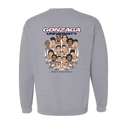 Gonzaga - NCAA Men's Basketball : - Crewneck Sweatshirt Team Caricature