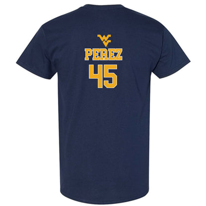 West Virginia - NCAA Baseball : David Perez - Generic Sports Shersey T-Shirt-1