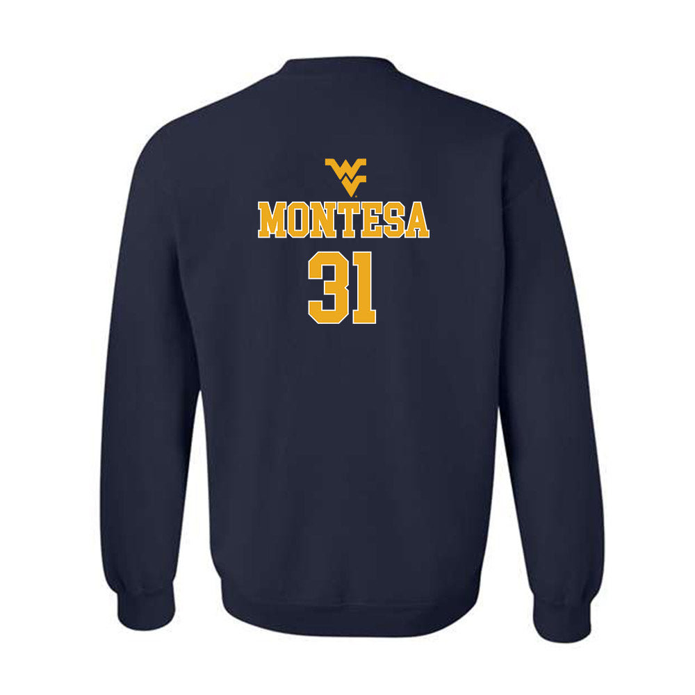 West Virginia - NCAA Baseball : Dawson Montesa - Generic Sports Shersey Crewneck Sweatshirt-1