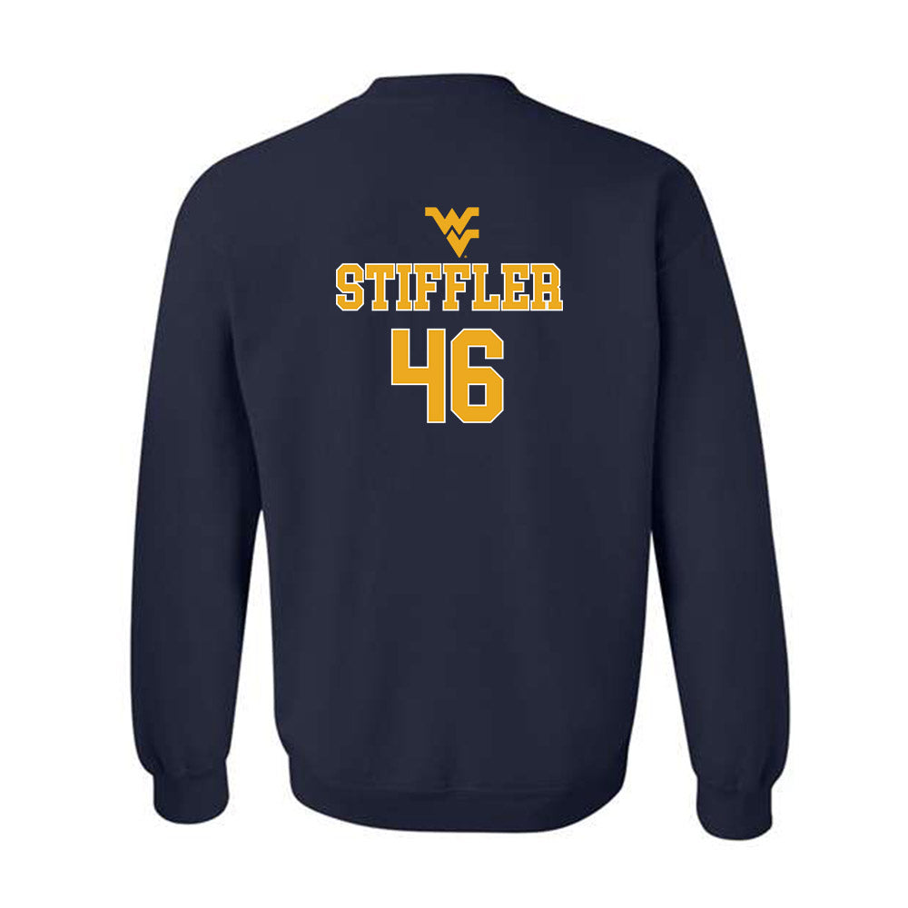 West Virginia - NCAA Baseball : Mac Stiffler - Generic Sports Shersey Crewneck Sweatshirt-1