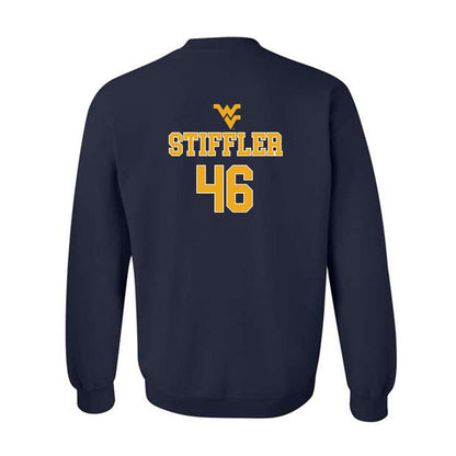 West Virginia - NCAA Baseball : Mac Stiffler - Generic Sports Shersey Crewneck Sweatshirt-1