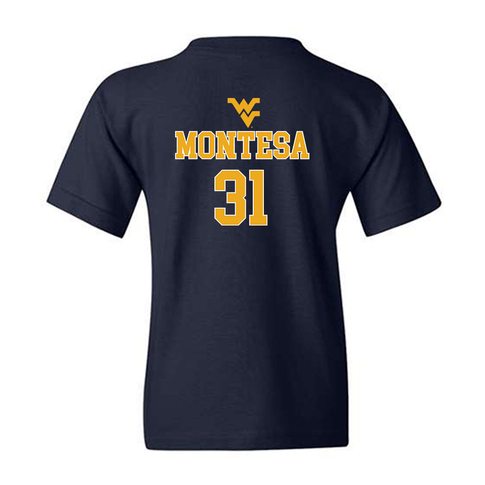 West Virginia - NCAA Baseball : Dawson Montesa - Generic Sports Shersey Youth T-Shirt-1