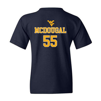 West Virginia - NCAA Baseball : Ben McDougal - Generic Sports Shersey Youth T-Shirt-1