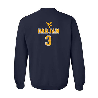 West Virginia - NCAA Baseball : Zahir Barjam - Generic Sports Shersey Crewneck Sweatshirt-1