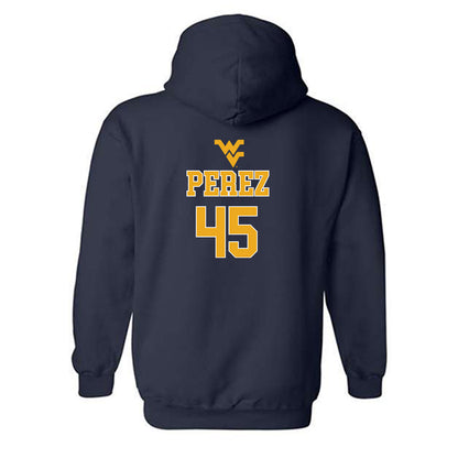 West Virginia - NCAA Baseball : David Perez - Generic Sports Shersey Hooded Sweatshirt-1