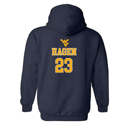 West Virginia - NCAA Baseball : David Hagen - Generic Sports Shersey Hooded Sweatshirt-1