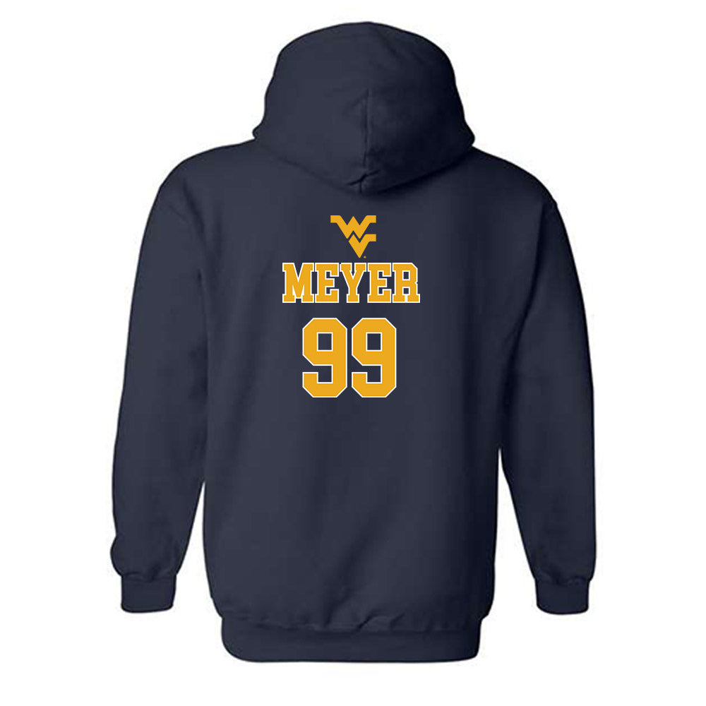 West Virginia - NCAA Baseball : Chase Meyer - Generic Sports Shersey Hooded Sweatshirt-1