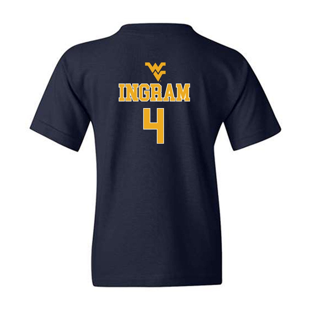 West Virginia - NCAA Baseball : Jackson Ingram - Generic Sports Shersey Youth T-Shirt-1