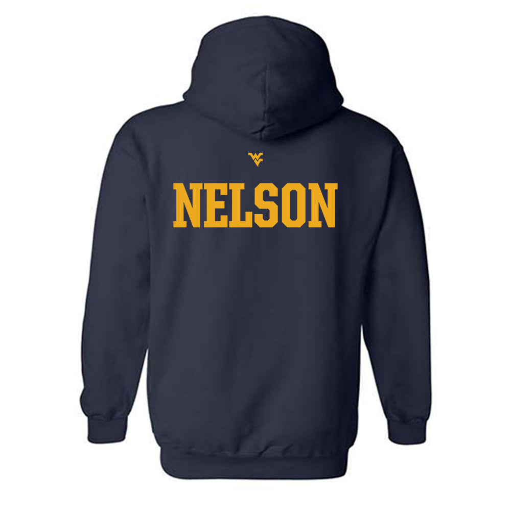 West Virginia - NCAA Women's Gymnastics : Carlee Nelson - Sports Shersey Hooded Sweatshirt-1