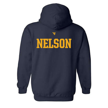 West Virginia - NCAA Women's Gymnastics : Carlee Nelson - Sports Shersey Hooded Sweatshirt-1