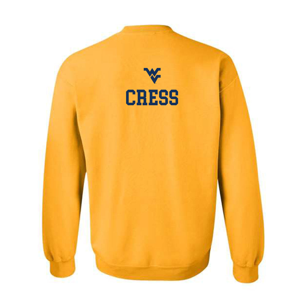 West Virginia - NCAA Women's Track & Field : Olivia Cress - Generic Sports Shersey Crewneck Sweatshirt-1
